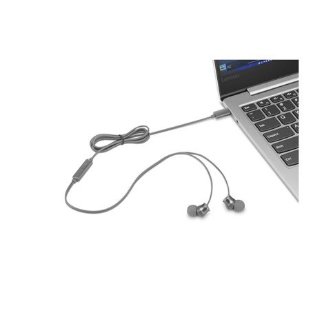Lenovo | 300 USB-C In-Ear Headphone | GXD1J77353 | Built-in microphone | Wired | Grey - 4